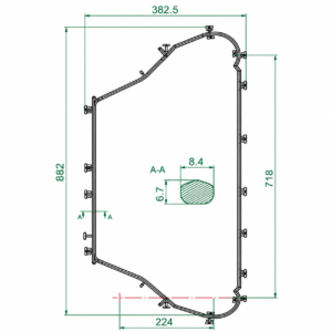 M10-BWFDR EPDM Field Gasket for Semi-Welded Plate Heat Exchanger