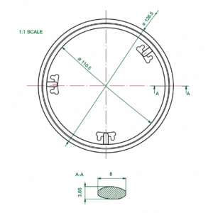 M10-BWFDR EPDM Thick End Ring – Replacement for Alfa Laval Semi-Welded PHE